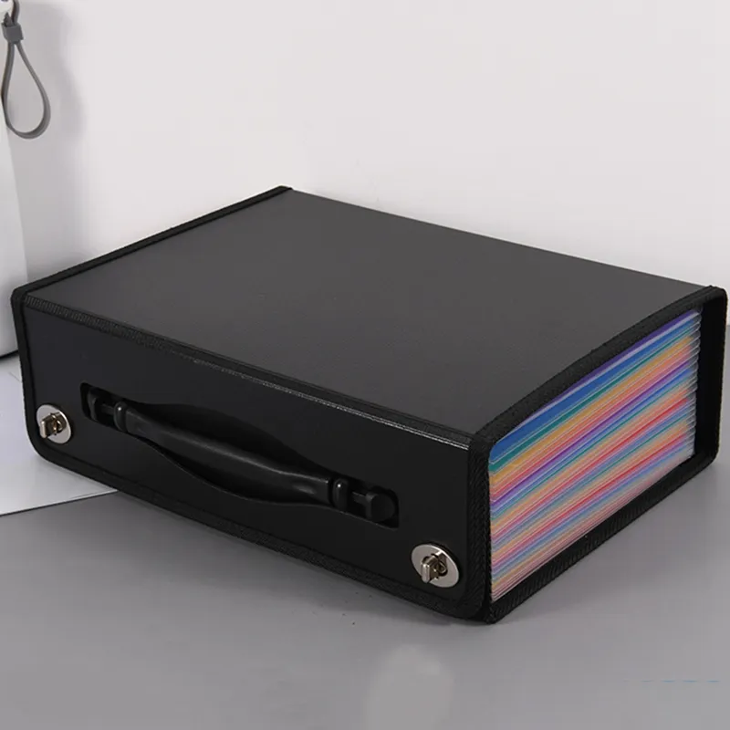 24 Pocket Expanding File Folder Accordion Document Organizer Plastic Paper Receipt Storage for Office Use