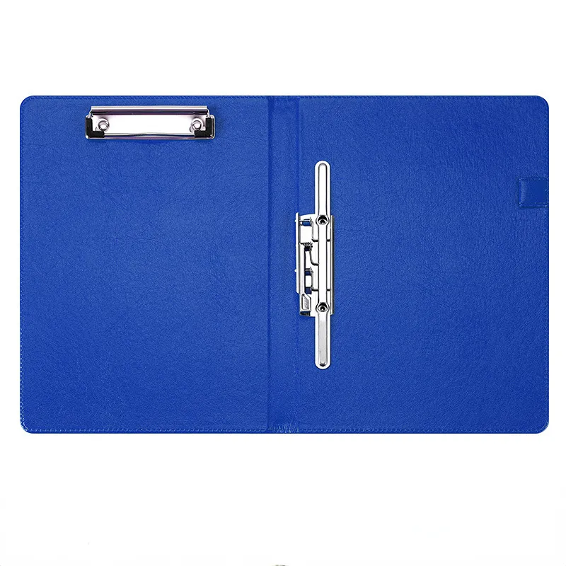 A4 Leather Clipboard Folder Double Clip Portfolio File Board for Business School and Office Use