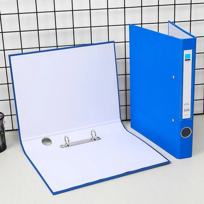 Cardboard 2-Ring Binder Folder Thickened Hard Cover Flexible File Organizer for Office and Home Use