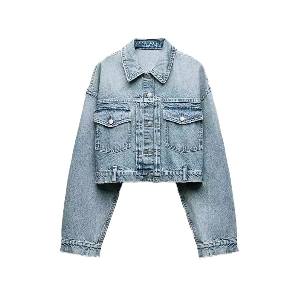 Autumn Fashion Casual Women's Clothing Simple Versatile Short Denim Coat Top