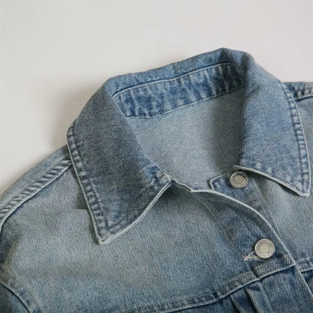 Autumn Fashion Casual Women's Clothing Simple Versatile Short Denim Coat Top