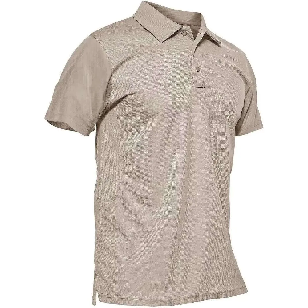Men's Polo Quick Dry Performance Short Sleeve Polos Shirts Tshirt Casual Tops