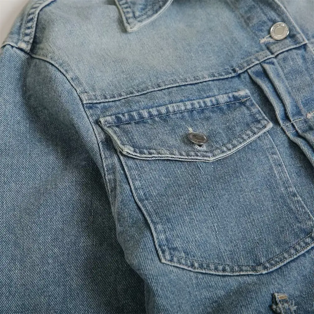 Autumn Fashion Casual Women's Clothing Simple Versatile Short Denim Coat Top