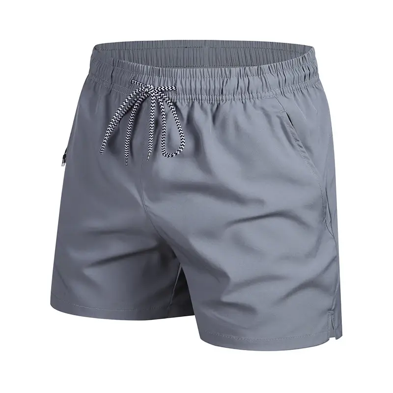 Men's New Solid Color Beach Shorts Casual Board Sh...