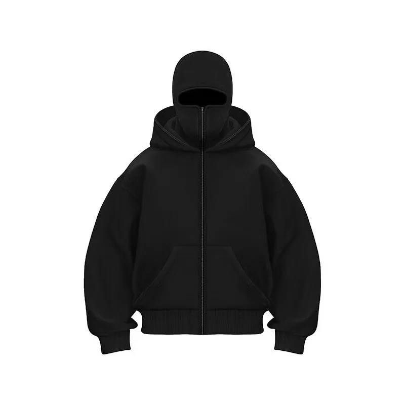 Autumn Winter Men's Casual Sportswear - Fleece Hoodie with Hooded Mask Stylish and Sporty Autumn Winter Men's ...