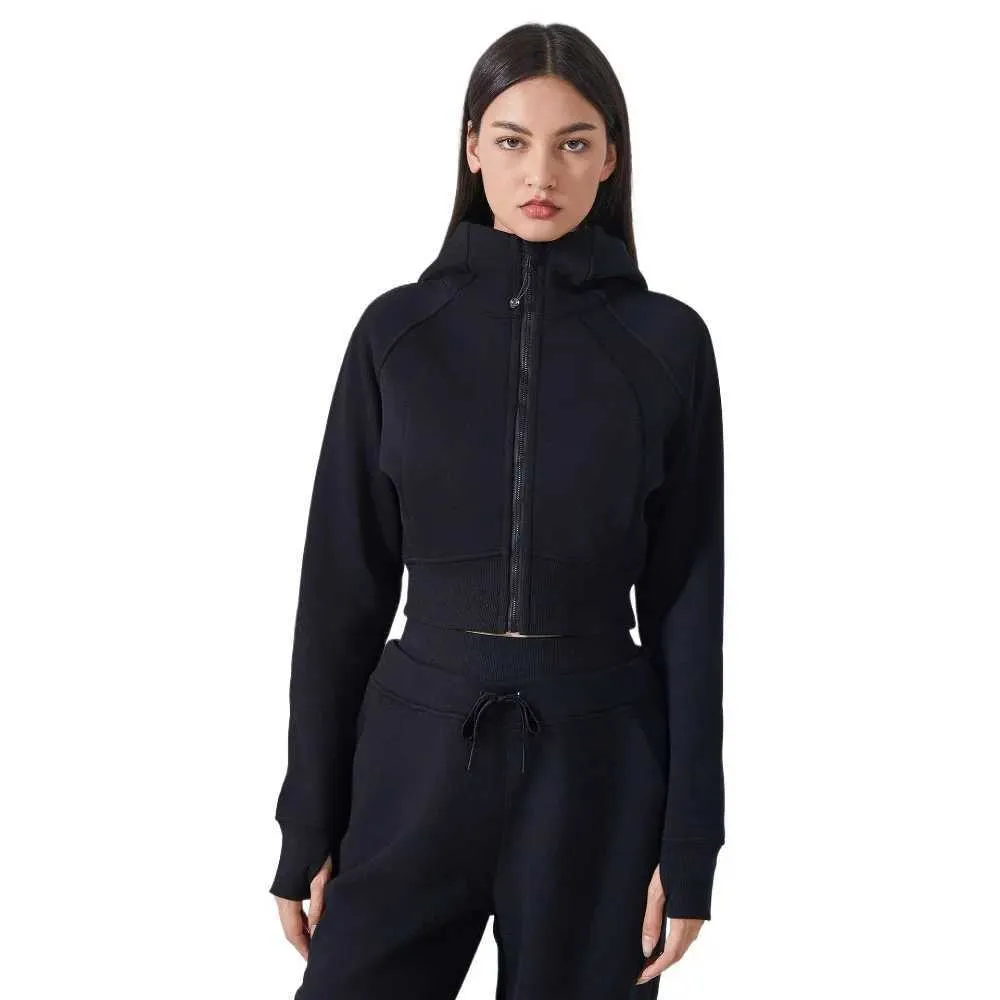 Women's Autumn Winter Hoodie Zipper Jacket Short C...