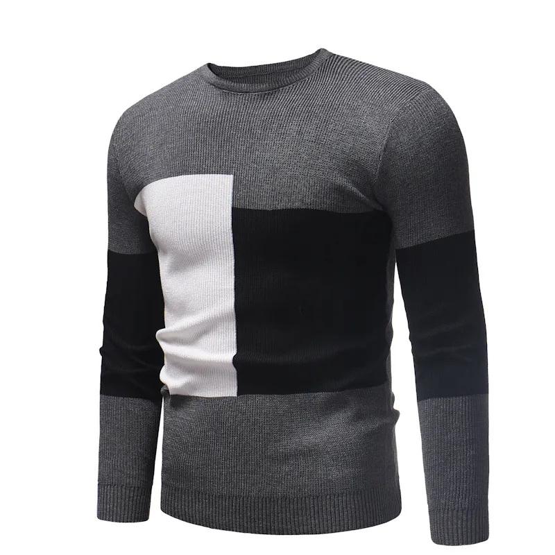 New Men’s Knitted Sweaters - Fashionable Comfortable Personalized Bottom Round Neck Crew Neck Pullover New Men’s Knitted Sweaters - Fashionable Comfortable Personalized Bottom Round Neck Crew Neck Pullover