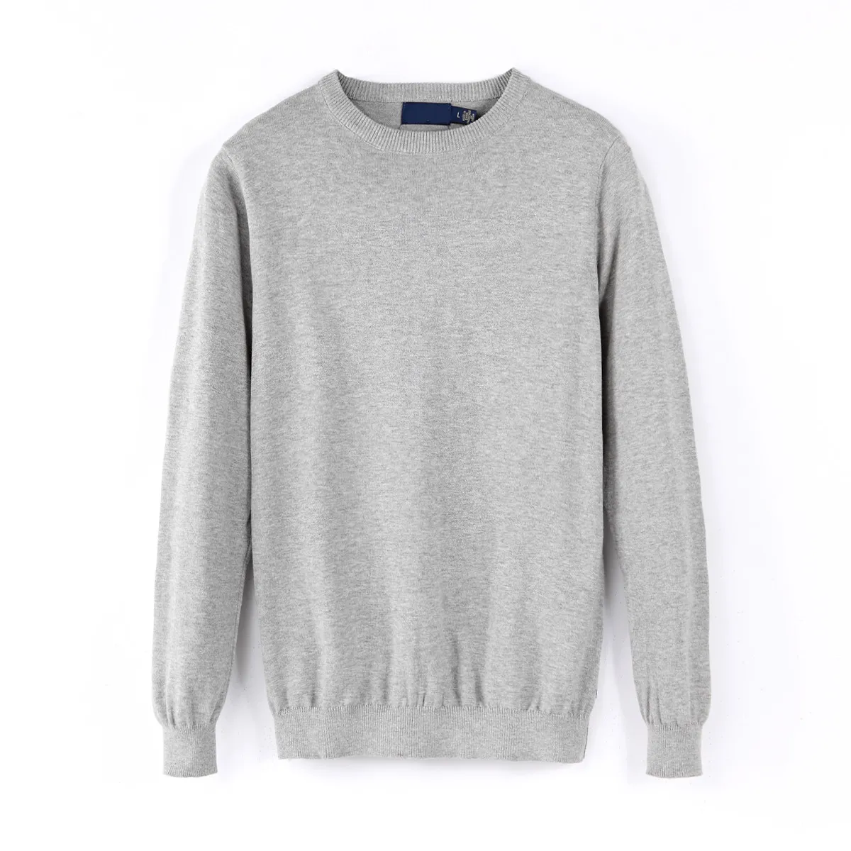 Men Sweaters Men Knitted Sweaters Round Neck Solid Color Long Sleeve Sweater Warm Casual Clothing Sweaters