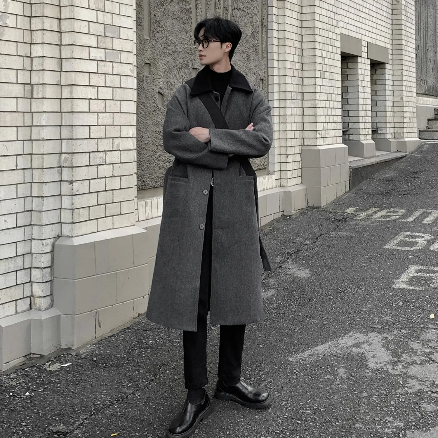 Men's Autumn And Winter Mid-Length Loose Casual Th...