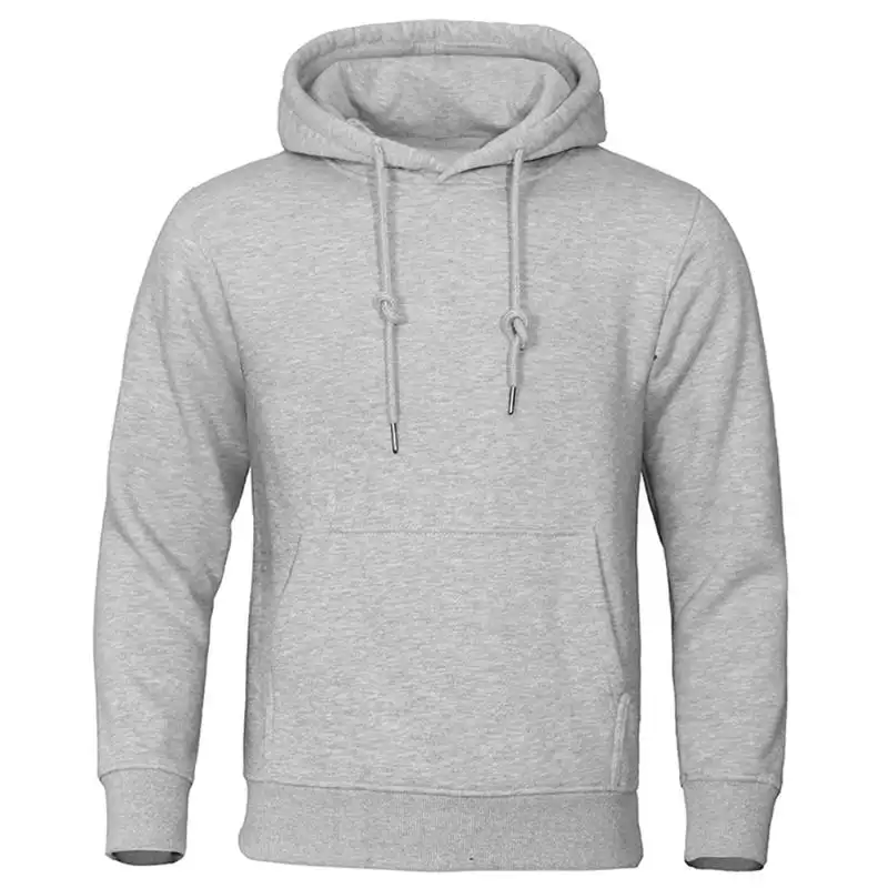 Autumn Winter Men's Fleece Sweatshirt - Warm Casual Solid Color Pullover Sport Streetwear Hoodies Autumn Winter Men's ...