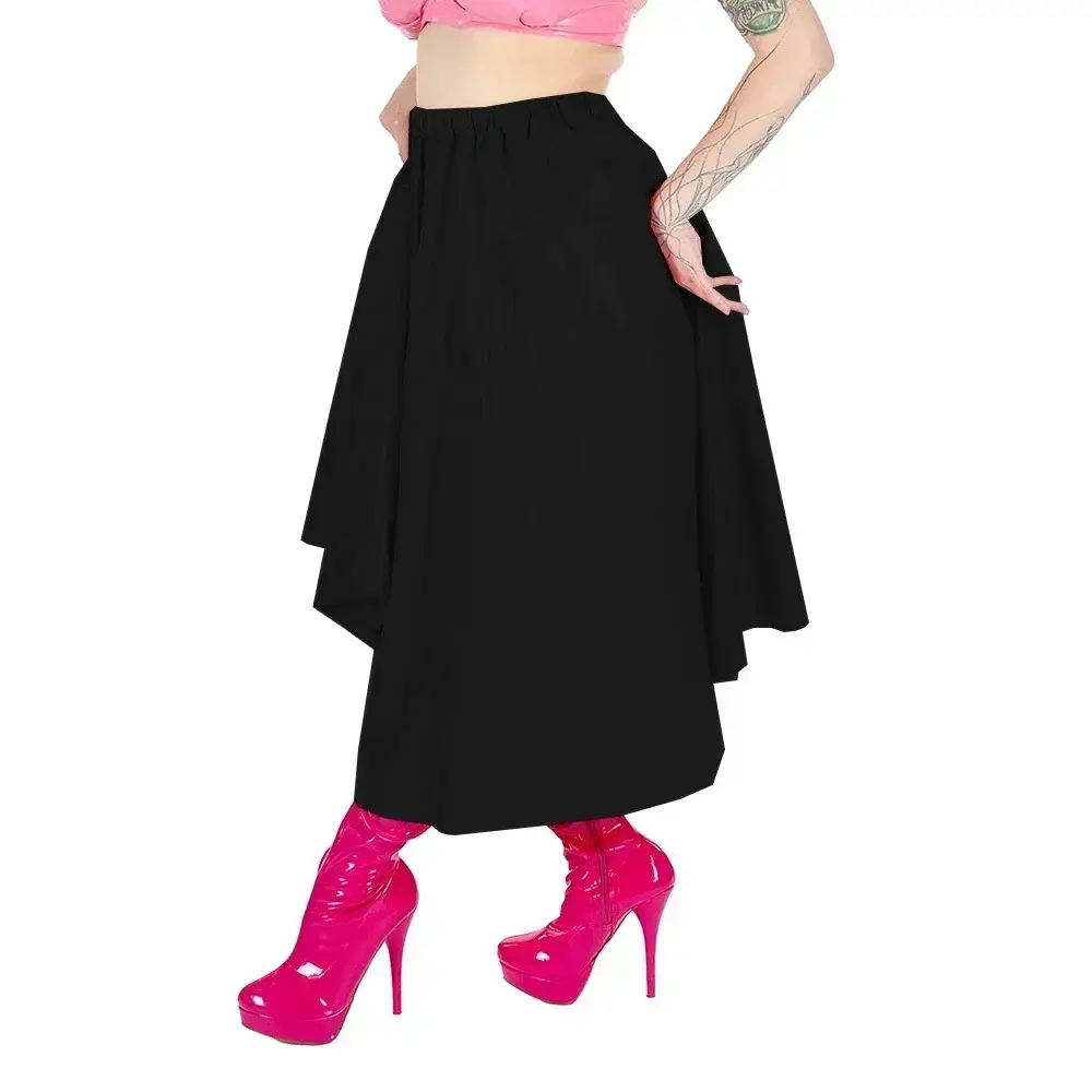 Faux Leather Skirt Women High Waist Stretch Bodycon A-line Skirts