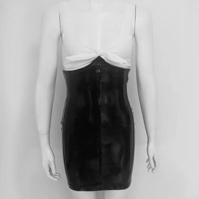 Sexy High Waist PU Leather Skirt Women Black Bodycon Mini Skirt Casual Streetwear Short Pencil Skirts