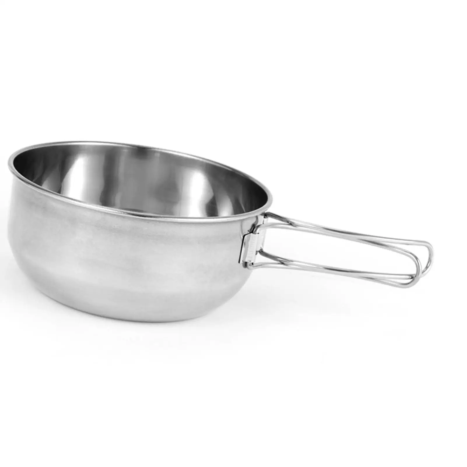 Folding Camping Pot Outdoor Camping Bowl Foldable Soup Plate Bowl Stainless Steel Hiking Pot Picnic Utensils