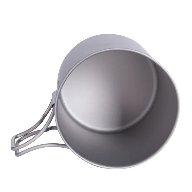 Titanium Alloy Mug Picnic Cookware Titanium Pot Outdoor Camping Tableware Water Cup Coffee Cup Without Lid