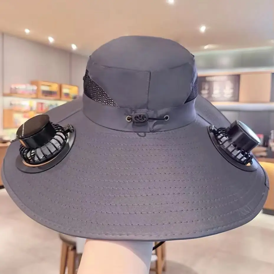 Wide Brim Solar Fan Hat Big Brim Sun Protection Fi...