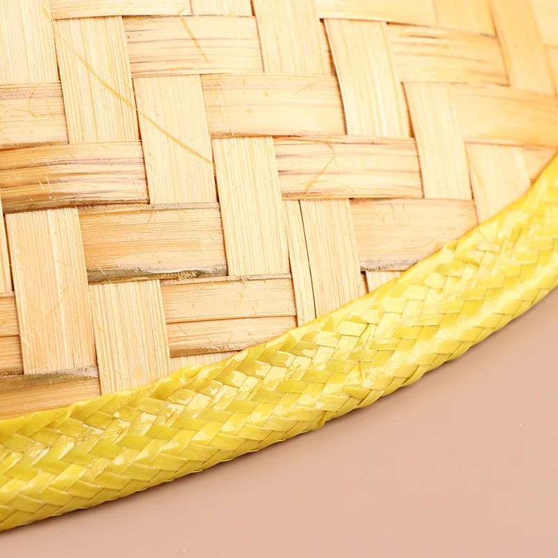 Retro Bamboo Rattan Fisherman Hat Handmade Weave Straw Bucket Hat Tourism Rain Dance Props Cone Fishing Sunshade Hat
