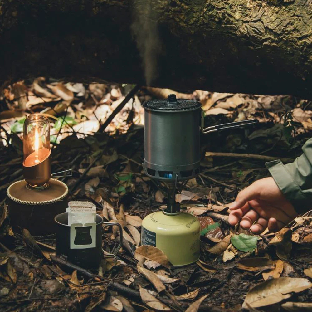 Ultra-Light Pot Lightweight Camping Cooker Outdoor High-Efficiency Heat Exchange Pot Hiking Portable Pot