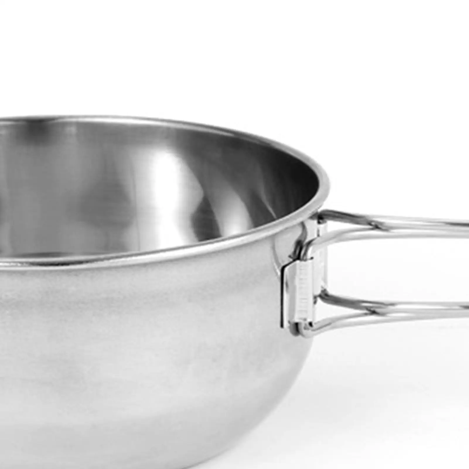 Folding Camping Pot Outdoor Camping Bowl Foldable Soup Plate Bowl Stainless Steel Hiking Pot Picnic Utensils
