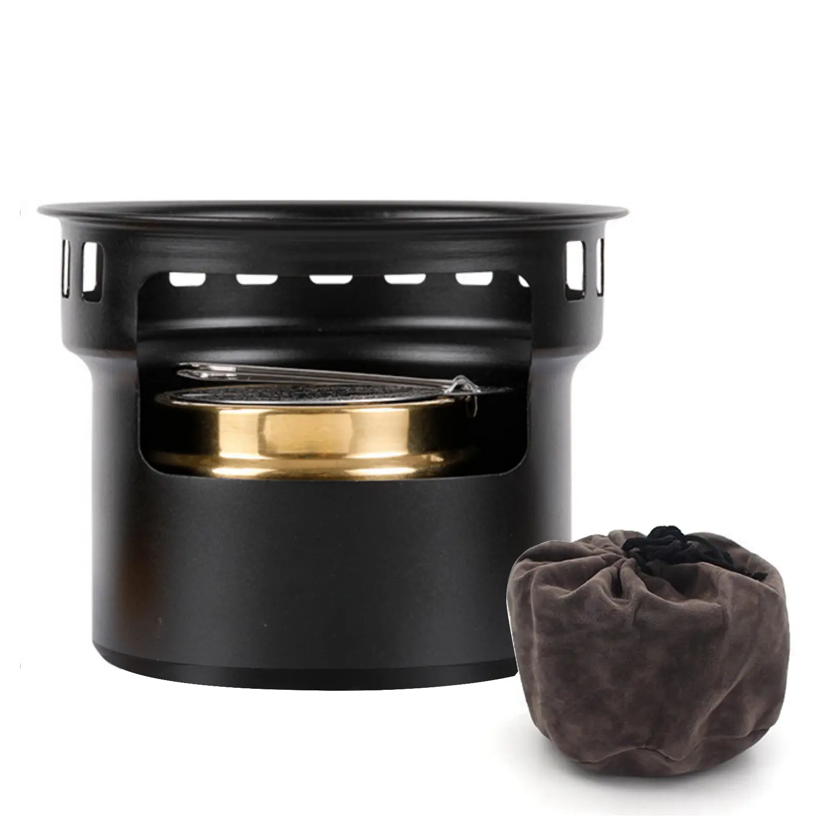Alcohol Stove With Stand Portable Alcohol Stove Small Aluminium Alloy Brass Windproof For Camping Picnic