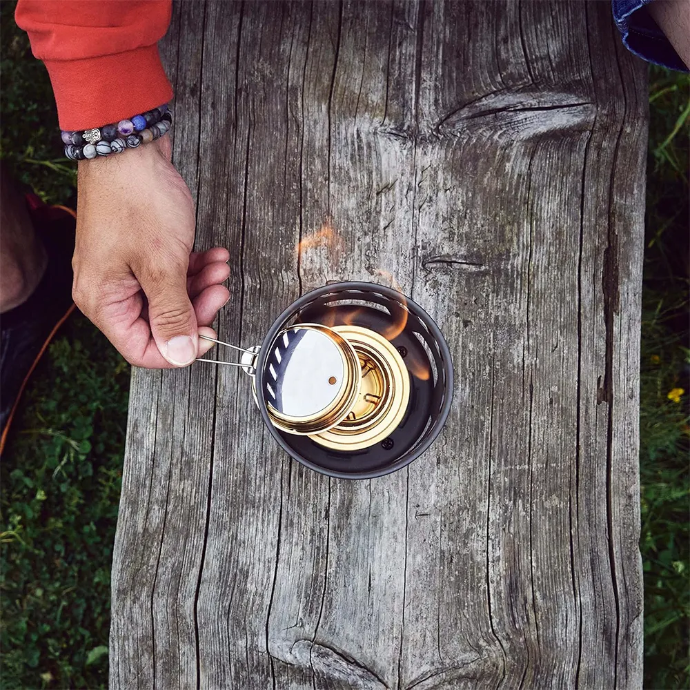 Alcohol Burner Brass alcohol Burner Efficient Spirit Burner Cooktop with Flame Regulator Camp stove with Fuel Storage