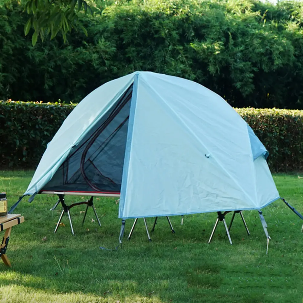 Outdoor Off The Ground Tent Single Person Camping Tent Waterproof UV Resistant Used with Bed Hiking Survival Equipment