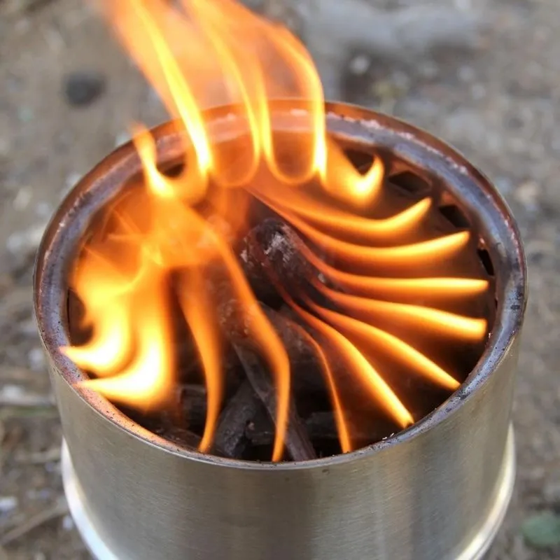 Portable Wood Burning Camping Stove Stainless Steel mini Wood Stove For Cooking