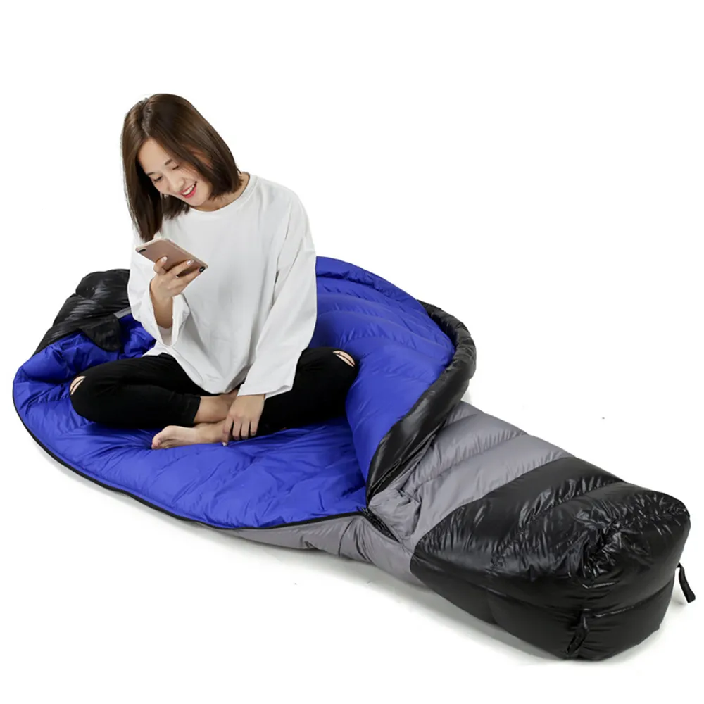 Bags Sleeping Goose Down Adult Mummy Camping Sleeping Bag 4 Season Waterproof Travel Warm Down Sleep Bag For Outdoor Hiking