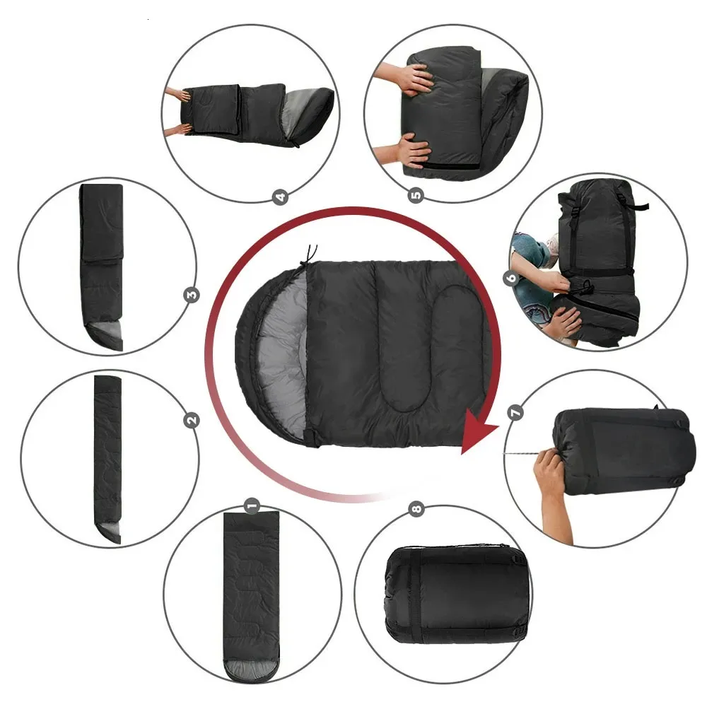 Sleeping Camping Bag Lightweight Warm Envelope Backpacking Outdoor Mummy Cotton Winter Camping Bag