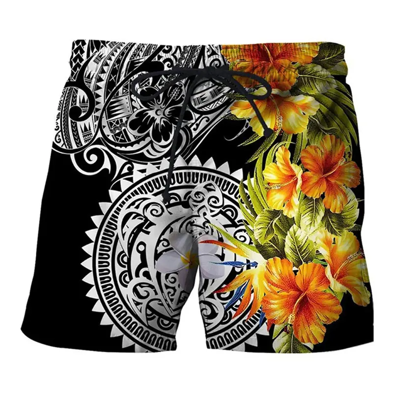 3D Printed Short For Men Floral ...