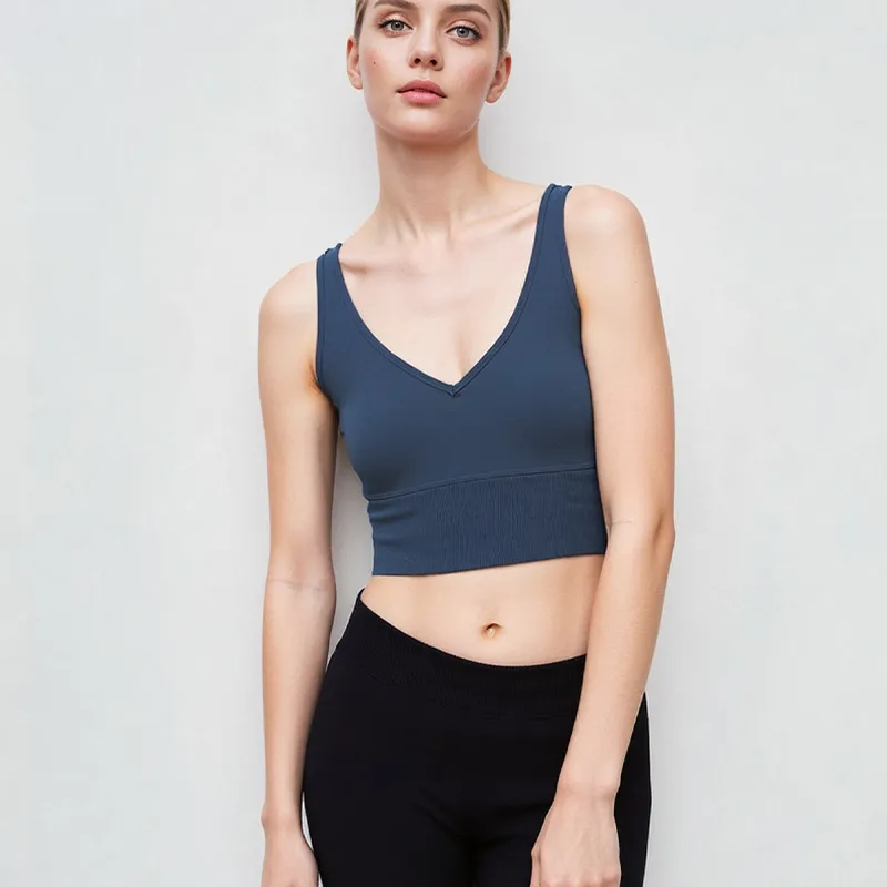 Stabilizer Sports Bra, Tank Top Style, Conceals Back for Daily Running and Fitness