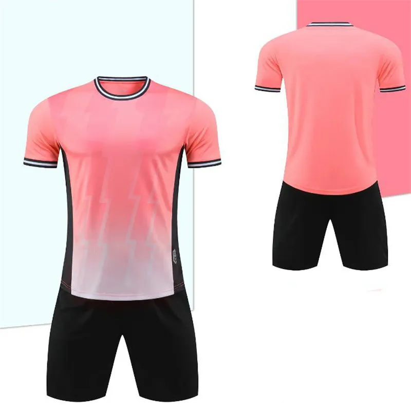 Quick Dry Printed Football Jerseys Short Sleeve Men Soccer Uniforms Suitable for Futsal