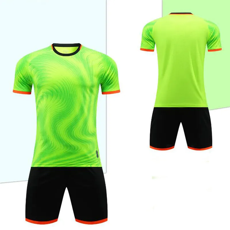 Quick Dry Printed Football Jerseys Short Sleeve Men Soccer Uniforms Suitable for Futsal