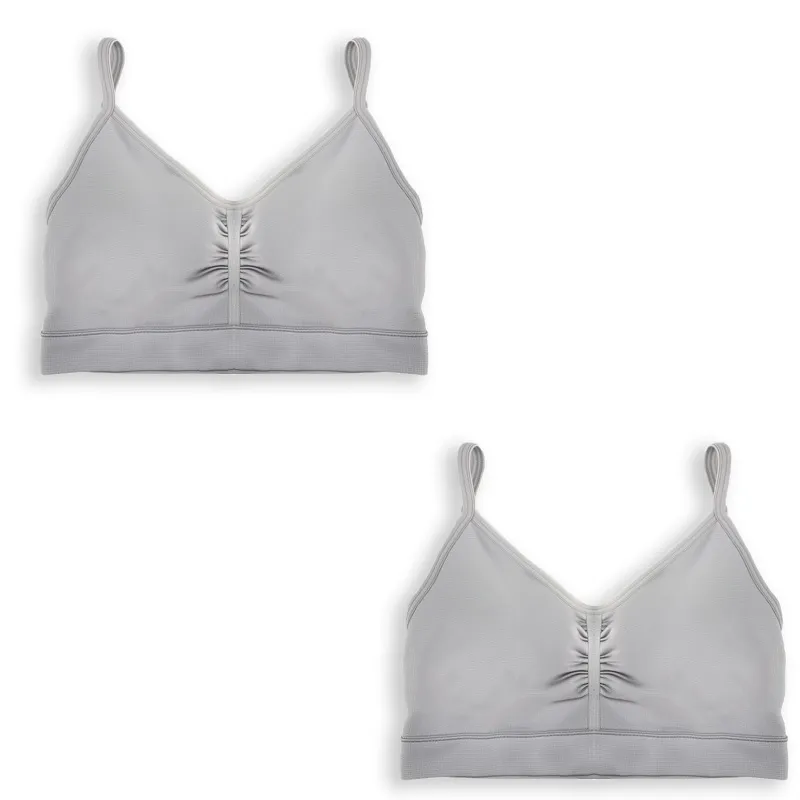 Women's Slim Shoulder Sports Bra Solid Color Light Burden Free Gym Bra