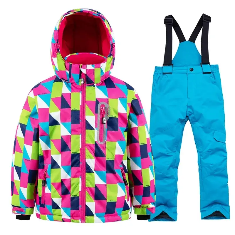 Women's Winter Ski Outfit Jacket And Pants Waterproof Windproof Snowboarding Ski Suit