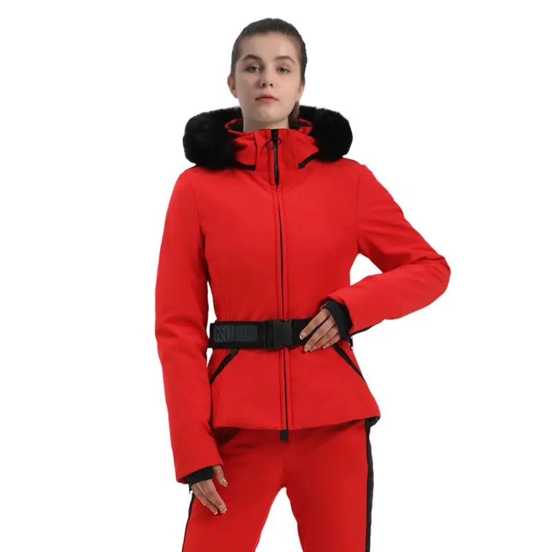 Women's Outdoor Sports Ski Jacket Mountain Hooded Snowboard Coat Winter Warm Windproof Outerwear