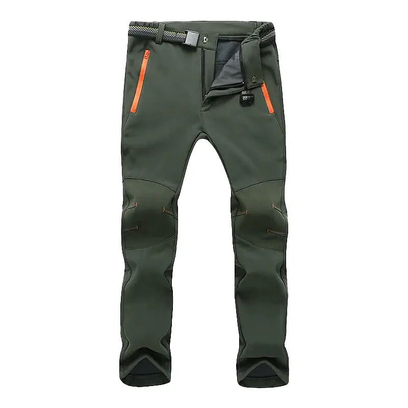 Winter Warm Fleece Pants Women Waterproof Windproo...