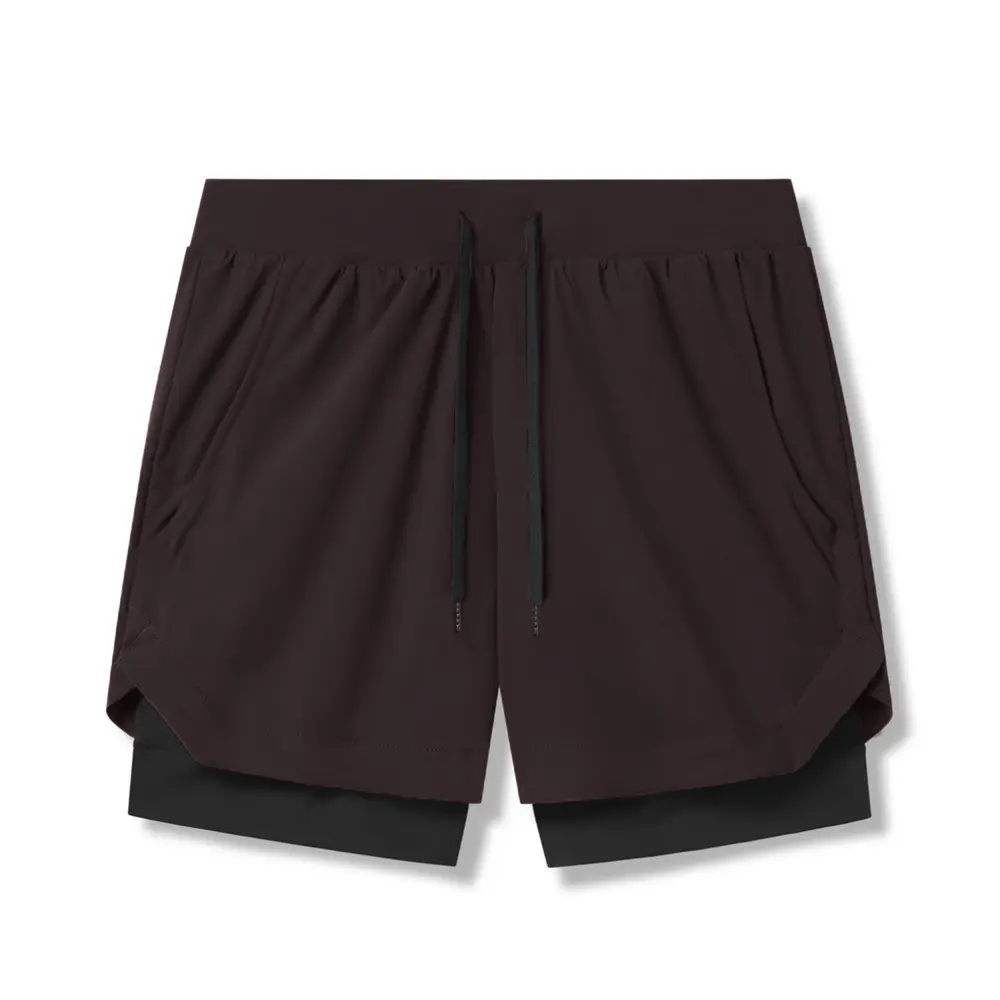 Double Layer Sport Shorts Gyms Fitness Workout Quick Dry Beach Shorts Male Running Shorts