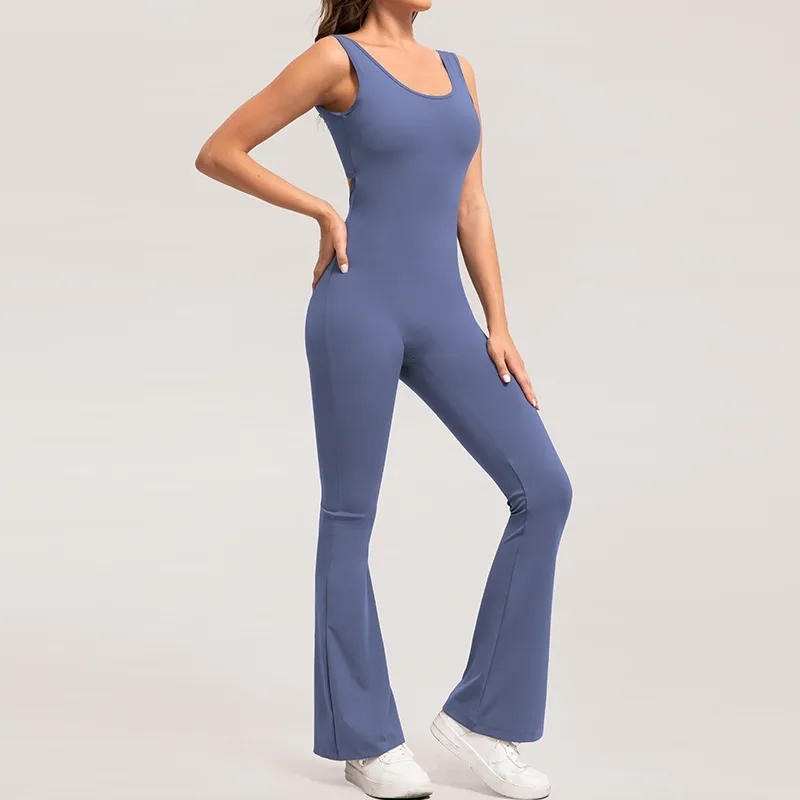Hip-Lifting Elastic Fitness Suit for Women with Hollow Back, Outdoor Sportswear Design