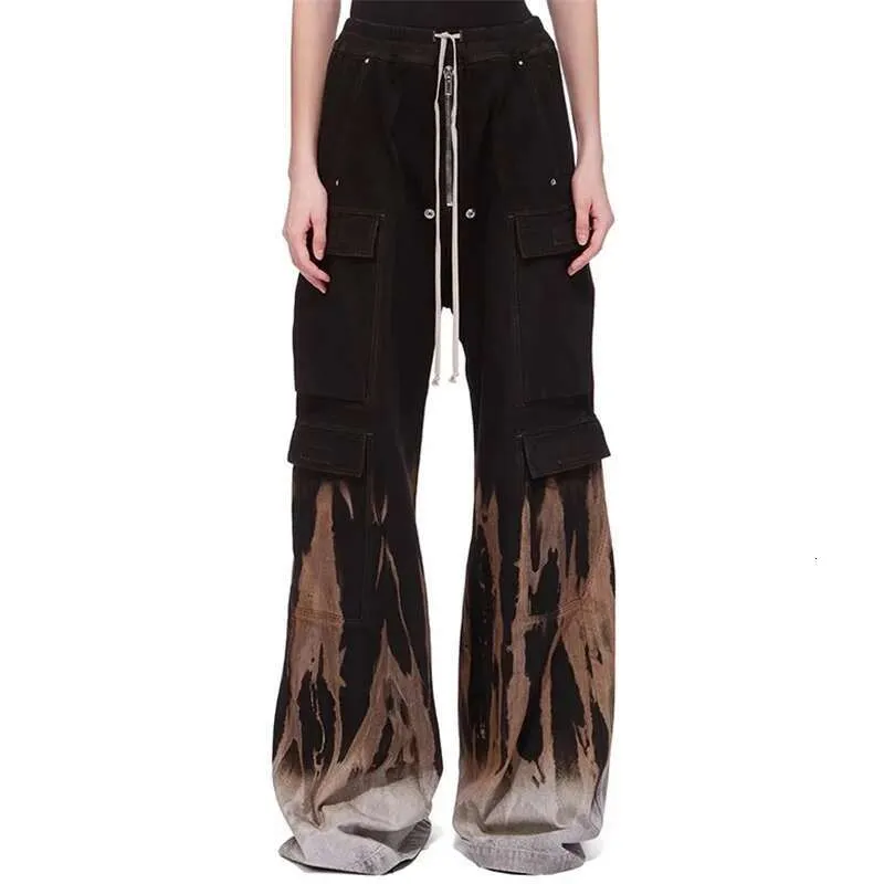 Jeans Flame Dyed Multi Pocket Cargo Women's Style ...