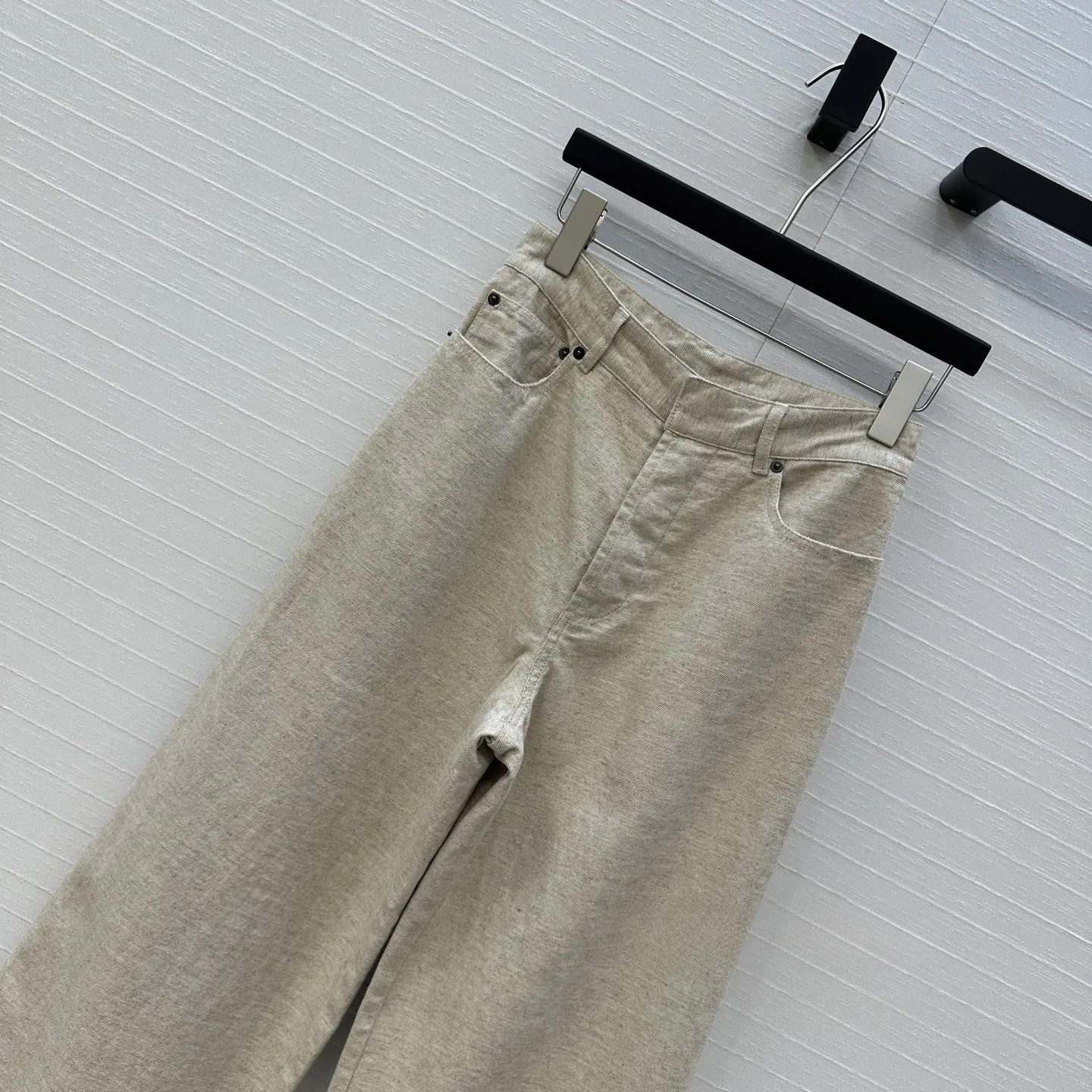 Solid Color Mid High Waisted Jeans For Women Slim and Versatile Straight Leg Pants