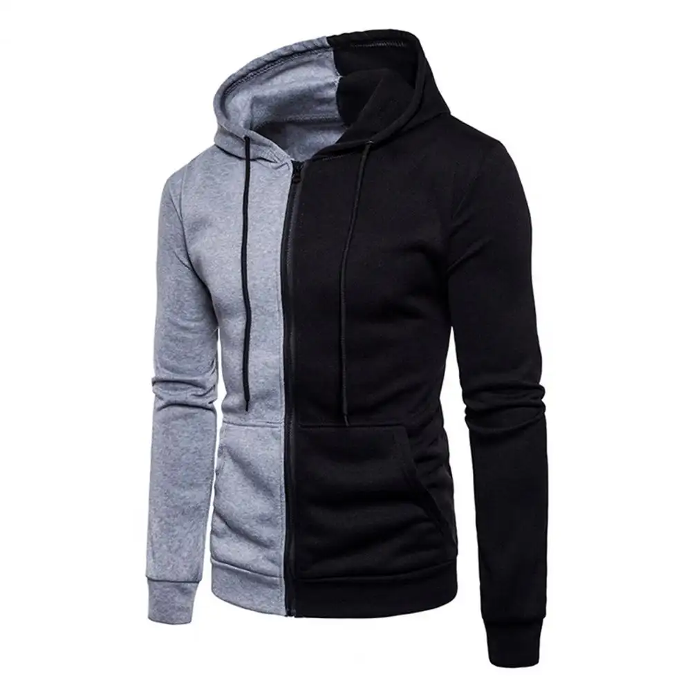 Men's Hoodies Color Block Hoodies And Sweatshirts Men's Hip Hoodie Jackets