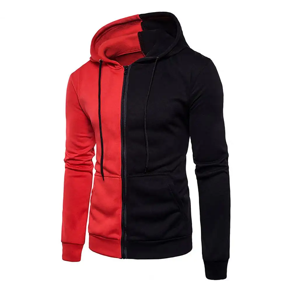 Men's Hoodies Color Block Hoodies And Sweatshirts Men's Hip Hoodie Jackets