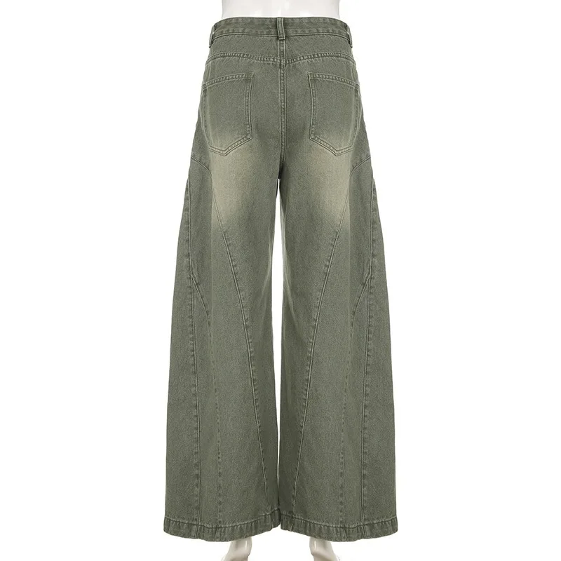 Street Style Do Old Jeans Women Washed Oversized W...