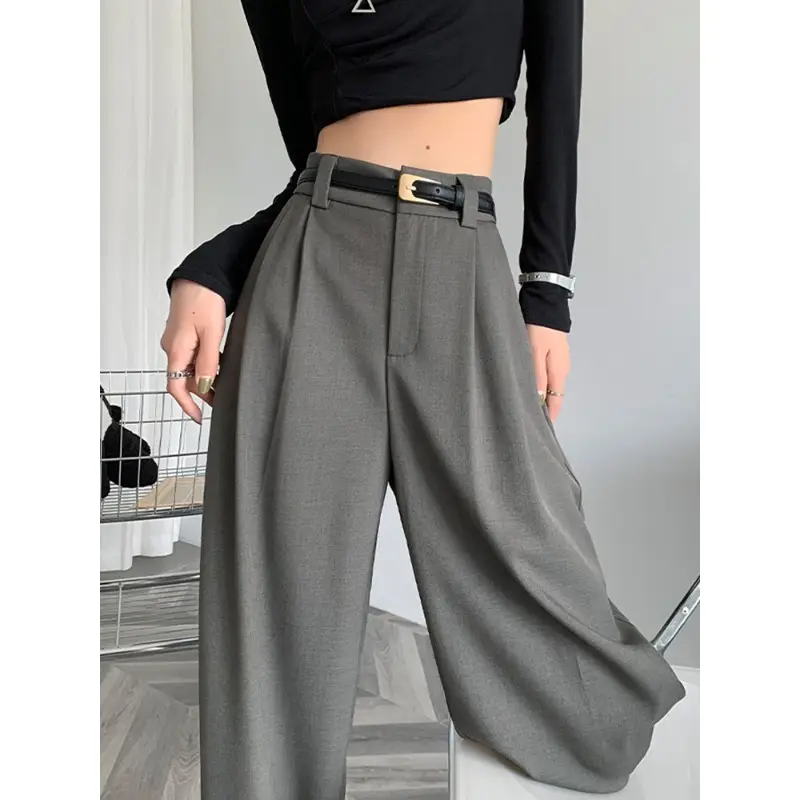Elegant for Women High Waist Wide Leg Fashion Trousers with Pockets