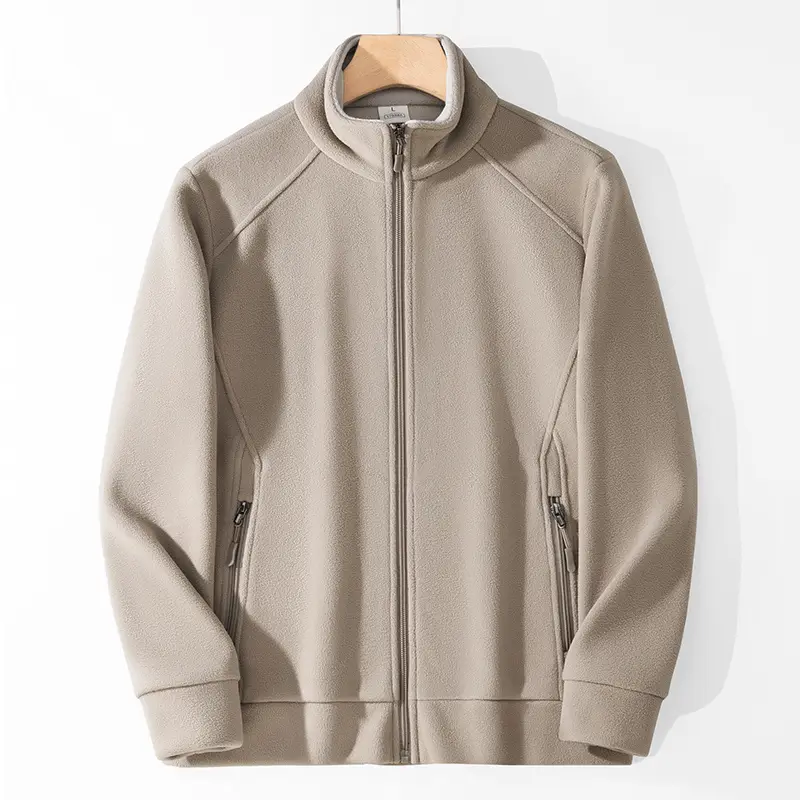 Men's Hooded Jacket Casual Cardigan Top Autumn And Winter Polar Fleece Jacket