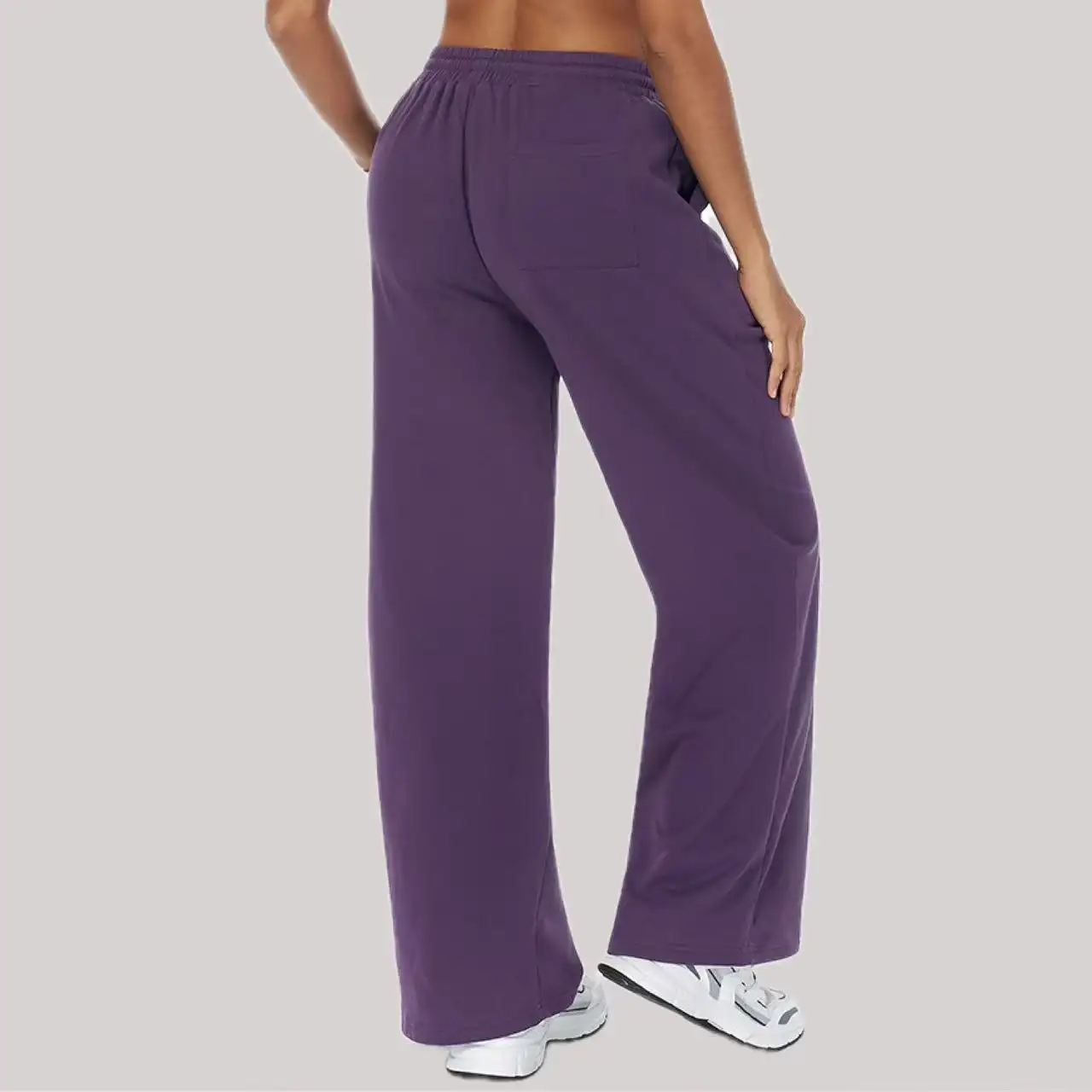 Women Loose Fit Sports Pants High Waist Drawstring Weatpants With Pockets Versatile Sports Pants