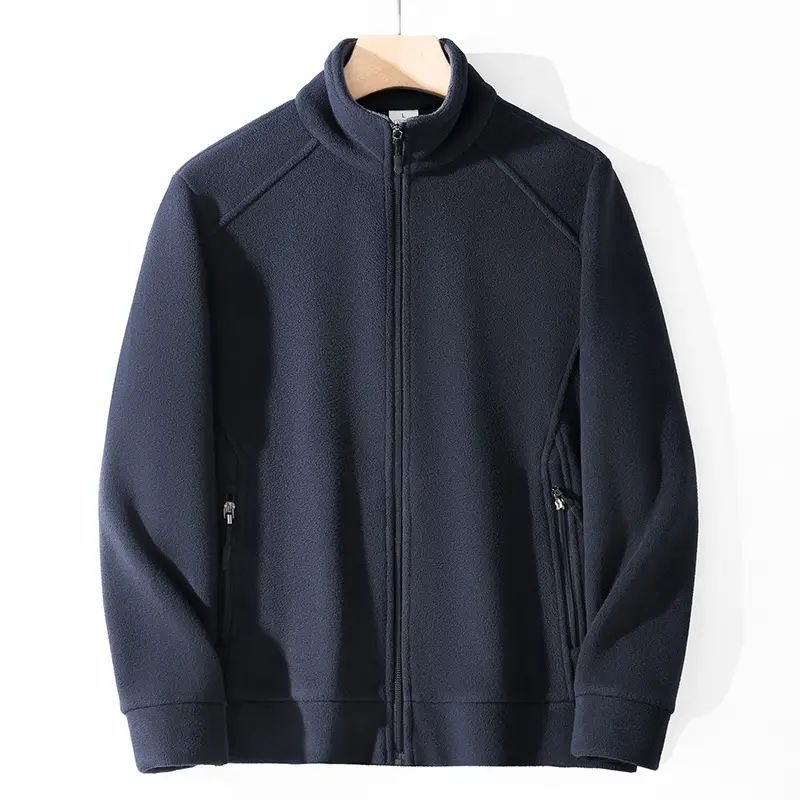 Men's Hooded Jacket Casual Cardigan Top Autumn And Winter Polar Fleece Jacket