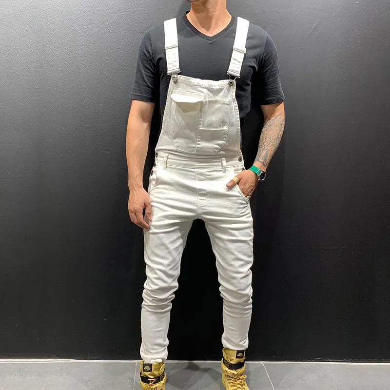 Men's Jeans Trousers Overalls Fashionable Men Suspenders Denim Brand Fashion Jumpsuit