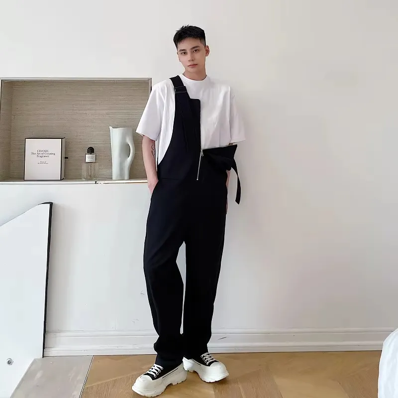 Men's Loose Casual Overalls Pants Men Streetwear Pant Male Cargo Jumpsuit Trousers