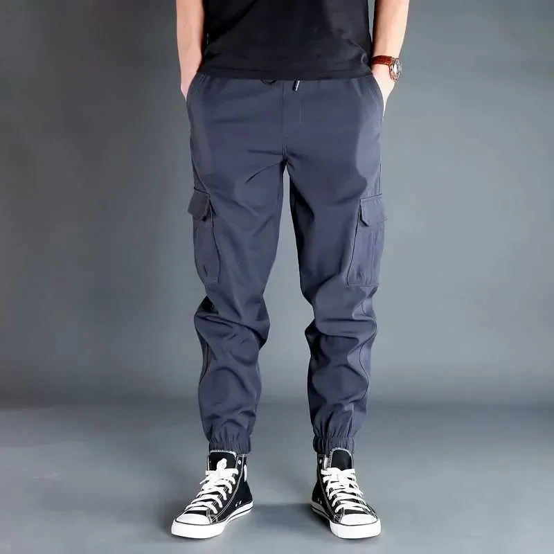 Spring Autumn Stretch Casual Pants Men Waterproof Outdoor Hiking Cargo Pants